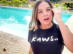 Ever caught me masturbating in the pool for my boyfriend?