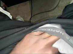 Stroking my small 18+ cock while playing Skyrim