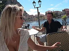 Tantalizing tourists Candee Licious and Shalina Devine toy their tight asses