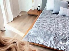 House tour turns into hardcore sex with blonde slut riding cowgirl 😍