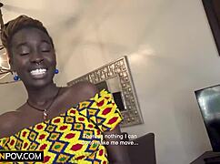 Big Tits Ebony Bikini Model Stripped and Banged Raw by Producer