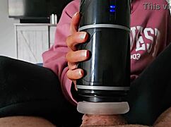 The amateur wife gets creative with her toys on the horny neighbor next door