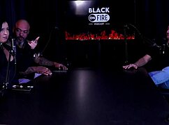 Teen 18+ brunette gives handjob and orgasm during interracial massage with dirty talk.