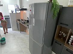 Hidden camera catches employee in shorts teasing? Watch her provoke now!