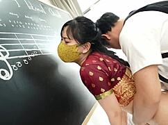indian teacher looks cute but super horny