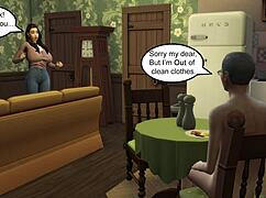 Hey, isn’t this Larry’s lucky day with a hairy babe?