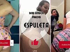 Beautiful Latina Brunette Smoking And Showing Natural Tits