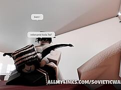 Liz interacts with a follower at home