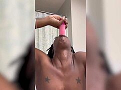 Pregnant Black Slut, Take This Throat Puke Punishment!