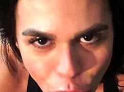 Wet Backstage Tease Sucks Director's Monster Cock