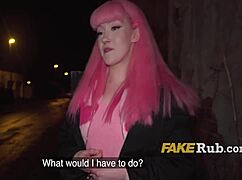 my heart skips seeing pink-haired euro slut pounded hard in prague streets