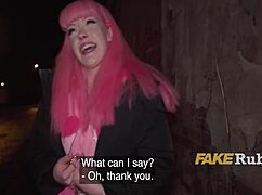 my heart skips seeing pink-haired euro slut pounded hard in prague streets