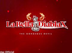 Sissy feels every inch as Latina goddess stretches him with a massive toy.