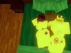 Robloxian BBC dominates two snowbunnies in bed
