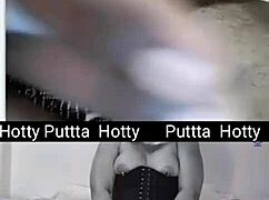 Latina Webcam Tease with Toys in Tight Corset Play