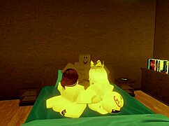 Robloxian BBC dominates two snowbunnies in bed
