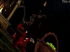 Little Red explores the forest in a furry riding adventure.