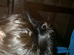 Outdoor public encounter with intense passion