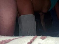 Outdoor public encounter with intense passion