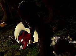 Little Red explores the forest in a furry riding adventure.