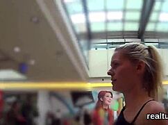 Adorable Czech girl is teased in the supermarket and rode in POV