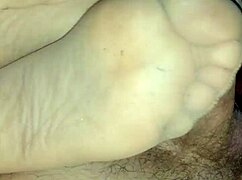 Homemade Sensual Footjob With Tan Stockings And Dirty Nylon Toes