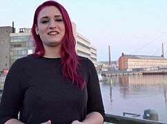 German Scout Picks Redhead Student Melina For Street Cash Bang!