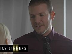 Kenzie Taylor Seduces Married Co-Worker for Raw Office Fucking. Family Sinners Can't Resist Her Big Tits!