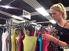 Adorable Czech girl is teased in the supermarket and rode in POV