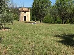 Young Amandine Experiences First Anal In Outdoor Gangbang With Double Vaginal