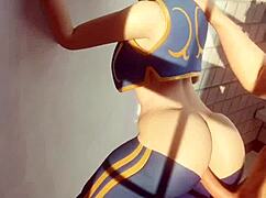 Chun Li's sneaky bathroom sex in Fortnite