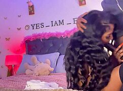 that ebony milf getting facefucked by a massive dick is so intense and wild