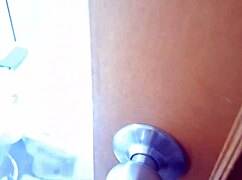 Watch me jerk off while my stepsister showers? She catches me and gets aroused by my cock in this POV voyeur scene!