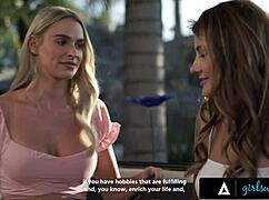 Adria Rae and Emma Hix turn scrapbooking into hot scissoring! 🔥