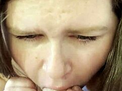 Sexy BBW Poppy Cohen Intensely Sucks Big Cock POV