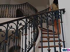 Hot petite maid cleans naked. Take the hint!