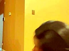 Big black cock cums on ass in living room sex