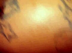 Big black cock cums on ass in living room sex