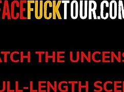 Two tiny teens face fucked hard in hotel