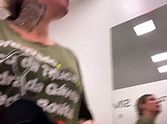 i couldn't resist masturbating in the fitting room, almost got caught by the salesman while cumming hard
