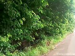 Giant Black Cock Destroys Wife Outdoors