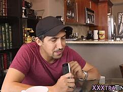 I can't believe how this tiny teen throated that monster cock and rode it so hard.