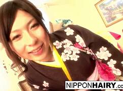 japanese geisha gets tied up and played with in a traditional setting