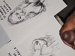 women's tits get groped and covered in cum during solo massage