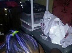 Ebony SBBW with big tits and ass takes monster black cock in deepthroat for her lovers