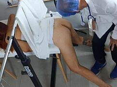 damn, this redhead went to the gyno and got her tight hole pounded