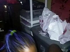 Ebony SBBW with big tits and ass takes monster black cock in deepthroat for her lovers