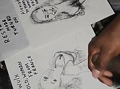 women's tits get groped and covered in cum during solo massage