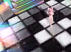 Megurine Luka poses nude in a full bunny costume.