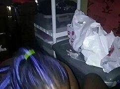 Ebony SBBW with big tits and ass takes monster black cock in deepthroat for her lovers